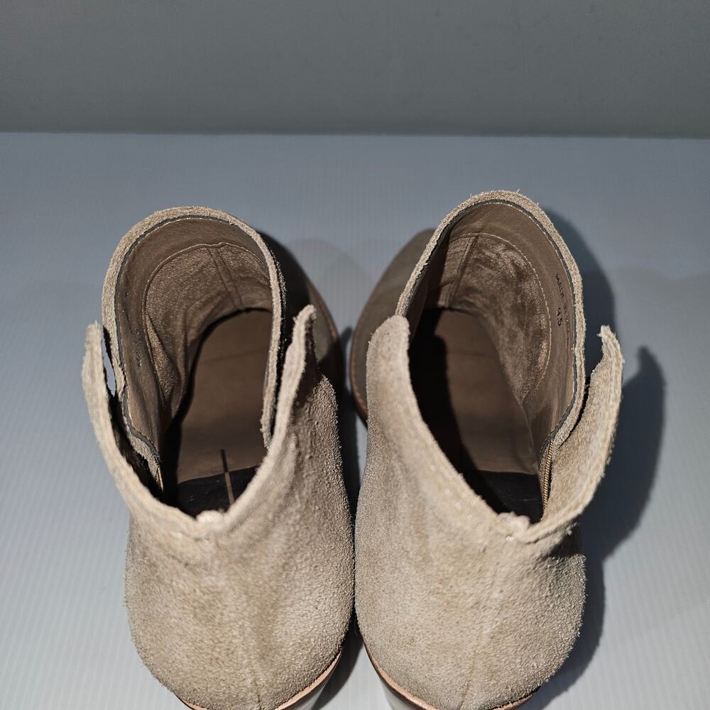 Dolce Vita Spade Pull On Ankle Bootie Womens 9.5 Mushroom Suede Block Heel Fall - Picture 8 of 13